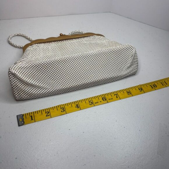 Whiting & Davis Vintage Ivory Mesh Evening Handbag Designer - Picture 9 of 10